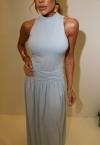 BODY GOLA ALTA , ZIPER COSTAS FEMININO AZUL CLARO PERFECT WAY