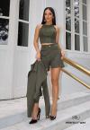 SHORTS FEMININO VERDE MILITAR PERFECT WAY