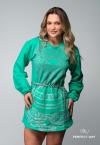 VESTIDO MOLETOM verde PERFECT WAY
