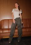 CALÇA COM BOLSOS UTILITARIO FEMININA verde militar PERFECT WAY