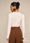 BLUSA C/ BORD INDUSTRIAL FEMININA OFF WHITE PERFECT WAY