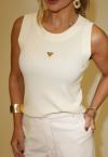 REGATA MALHA VISCOSE COM POLIAMIDA C/ METAL PERSONALIZADO CREME PERFECT WAY