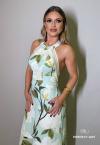 VESTIDO LONGO FEMININO ESTAMPADO OFF WHITE COM VERDE PERFECT WAY