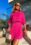 VESTIDO CHEMISE C/ CINTO    pink PERFECT WAY