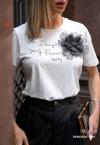 T-SHIRT FEMININA ESTAMPADO off white PERFECT WAY