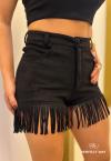 SHORTS C/ FRANJA FEMININO PRETO PERFECT WAY