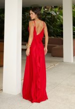 VESTIDO LONGO DET ALÇA FEMININO VERMELHO PERFECT WAY