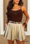 SHORTS SAIA FEMININO CÓS BAIXO COM PREGAS FENDI PERFECT WAY