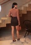 BLUSA FEMININA DECOTE V amendoa PERFECT WAY