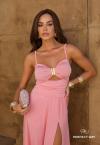 VESTIDO FEMININO LONGO ROSA PERFECT WAY