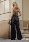 CROPPED FEMININO ESTAMPADO preto / bege. PERFECT WAY