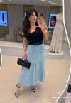SAIA MAXI MIDI FEMININA azul claro PERFECT WAY