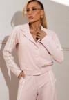 JAQUETA C/ GOLA DET GALÃO E MANGAS  FEMININO ROSA CLARO PERFECT WAY