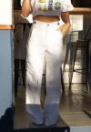 CALÇA FEMIININA COM SUSPENSORIO REMOVIVEL E BOLSO BRANCO PERFECT WAY