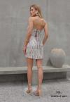 VESTIDO FEMININO CURTO JUSTO AZUL BEBÊ PERFECT WAY
