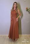 VESTIDO MAXI MIDI FEMININO TERRACOTA PERFECT WAY