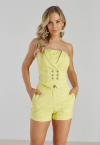 conjunto alfaiataria top + shorts AMARELO PERFECT WAY