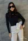 Perfect Way - BLUSA CROPPED FEMININO TRICÔ PRETO