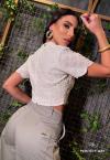 CROPPED FEMININO C/ BORDADO INDUSTRIAL PEROLA PERFECT WAY
