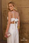 BLUSA FEMININA PEPLUM OFF WHITE PERFECT WAY