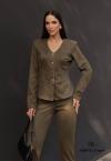 BLUSA C/ RECORTES E BOTAO METAL FRENTE FEMININO verde folha PERFECT WAY