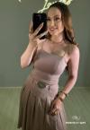 VESTIDO MIDI FEMININO COM PREGAS fendi PERFECT WAY