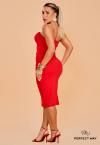 VESTIDO FEMININO MIDI  VERMELHO PERFECT WAY