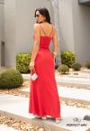 CONJUNTO CROPPED + SAIA MAXI MIDI  VERMELHO PERFECT WAY