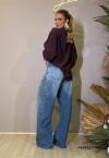 CALÇA WIDE LEG  INTERMEDIARIO FEMININA JEANS ESTONADO PERFECT WAY