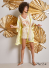 colete kimono detalhes em renda AMARELO PERFECT WAY