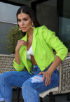 BLAZER CROPPED   verde lima PERFECT WAY