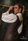 VESTIDO FEMININO CURTO    marrom PERFECT WAY