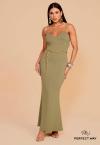 VESTIDO MAXI MIDI  CAQUI PERFECT WAY