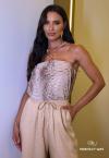 BLUSA FEMININA ESTAMPADA NUDE COM TERRA PERFECT WAY