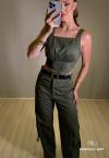 CALÇA CARGO FEMININA VERDE MILITAR PERFECT WAY