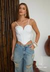 Perfect Way - CROPPED  FEMININO OFF WHITE