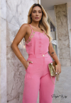 CONJUNTO BLUSA mais CALÇA COM DETALHES ROSA PERFECT WAY
