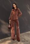 BLUSA  BORD INDUSTRIAL C/ BOLSO E CAPUZ CACAU C/ ROSA PERFECT WAY