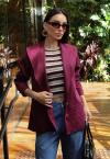 BLAZER REC C/ FENDAS COSTAS FORRADO  FEMININO burgundy PERFECT WAY