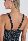 VESTIDO RENDA COM SHORTS  PRETO PERFECT WAY