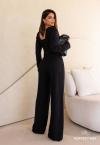 CONJUNTO FEMININO CROPPED + CALÇA PANTALONA PRETO PERFECT WAY