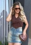SHORTS SAIA JEANS FEMININO DIRTY JEANS PERFECT WAY