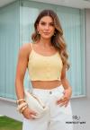 Perfect Way - CROPPED FEMININO AMARELO VINTAGE