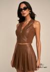 COLETE COURO SINTETICO (PU)  FEMININO cacau PERFECT WAY