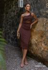 Perfect Way - VESTIDO MIDI FEMININO cacau