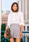 SHORTS SAIA  C/ PREGAS FEMININO CINZA PERFECT WAY