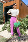 CALÇA ALFAIATARIA  lilas PERFECT WAY
