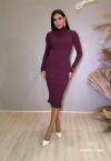 Perfect Way - VESTIDO MIDI FEMININO burgundy