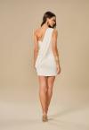 VESTIDO CURTO OMBRO SÓ C/ CORPETE OFF WHITE PERFECT WAY