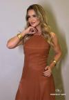 VESTIDO MAXI MIDI FEMININO TERRACOTA PERFECT WAY